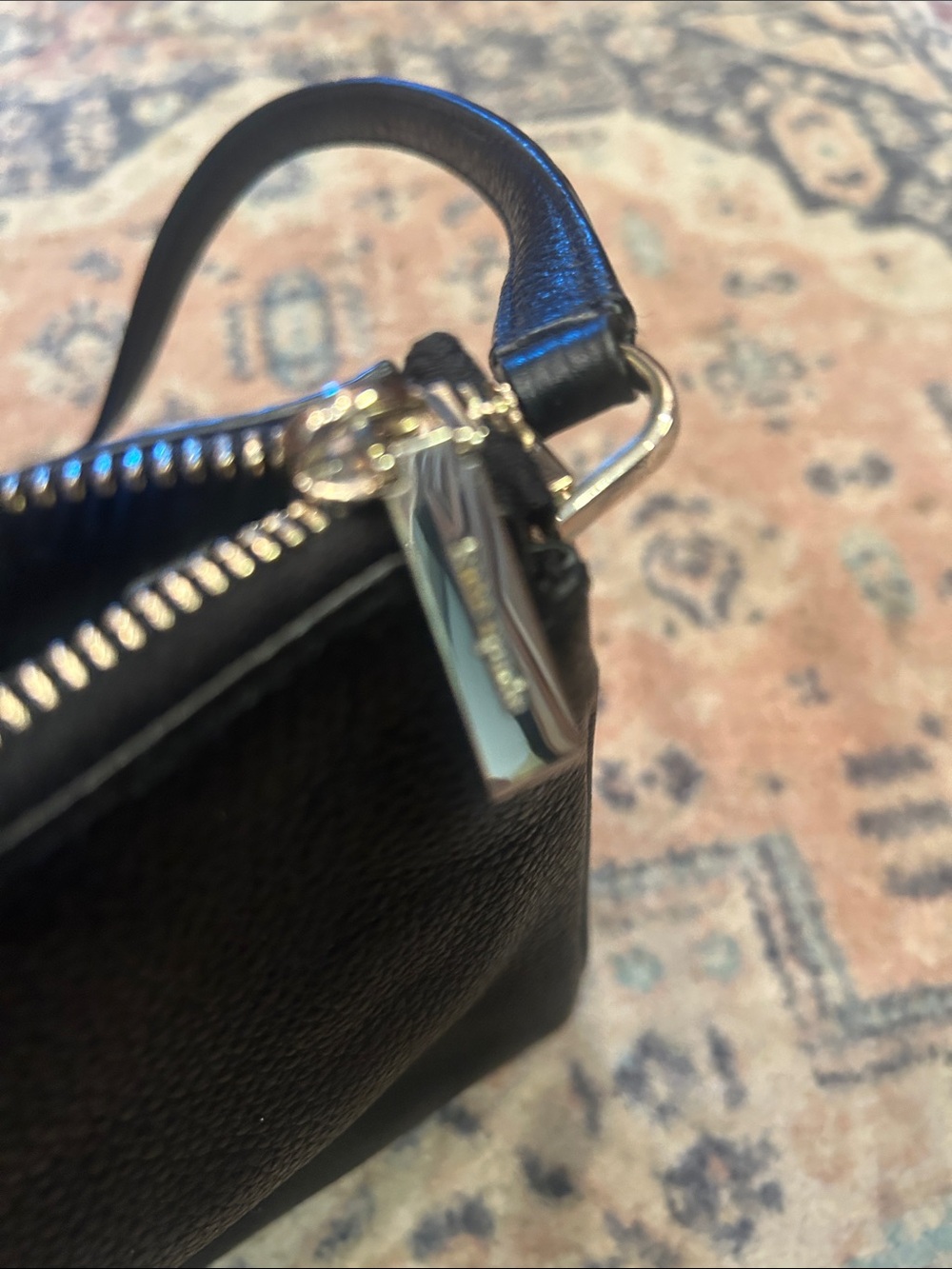 kate spade Black Pebbled Leather Crossbody with Gold Logo - Picture 7 of 10